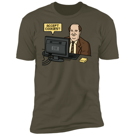 T-Shirts Military Green / S Cookies Acceptor Men's Premium T-Shirt