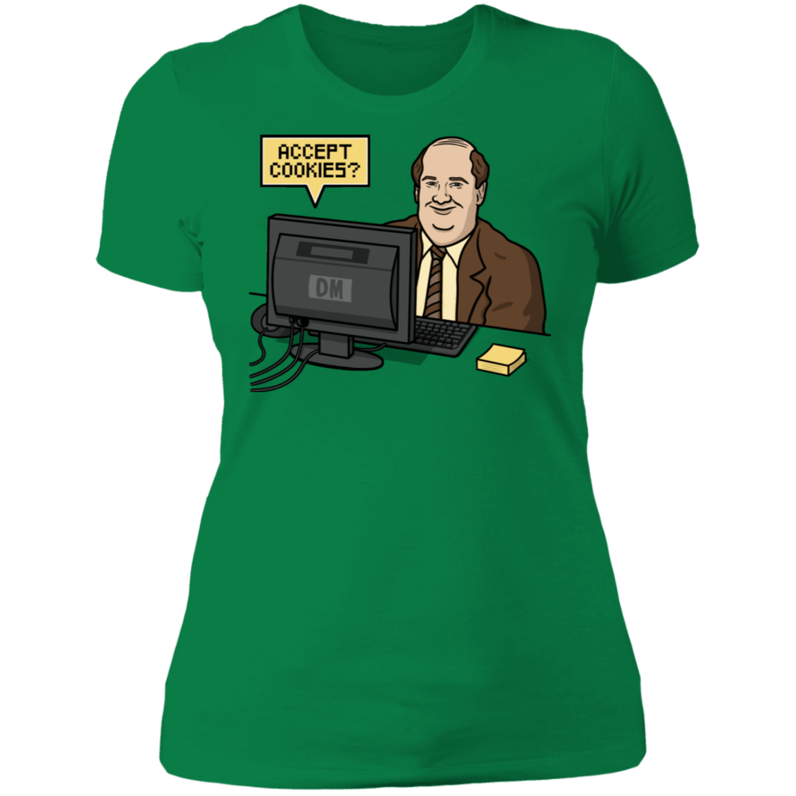 T-Shirts Kelly Green / S Cookies Acceptor Women's Premium T-Shirt