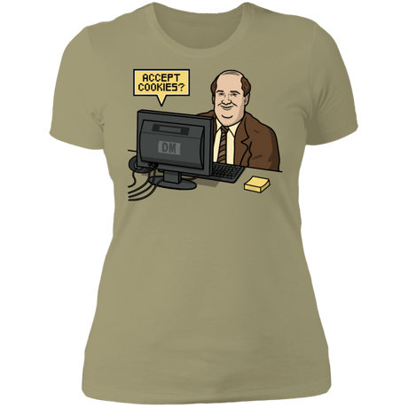 T-Shirts Light Olive / S Cookies Acceptor Women's Premium T-Shirt