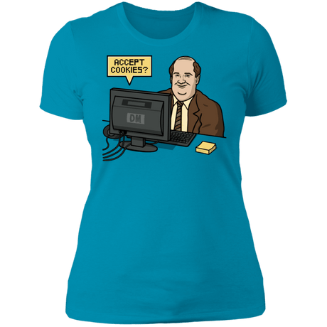 T-Shirts Turquoise / S Cookies Acceptor Women's Premium T-Shirt