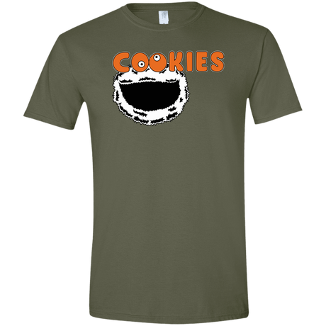 T-Shirts Military Green / S Cookies! Men's Semi-Fitted Softstyle