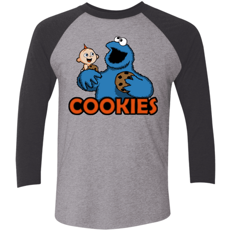 T-Shirts Premium Heather/Vintage Black / X-Small Cookies Men's Triblend 3/4 Sleeve