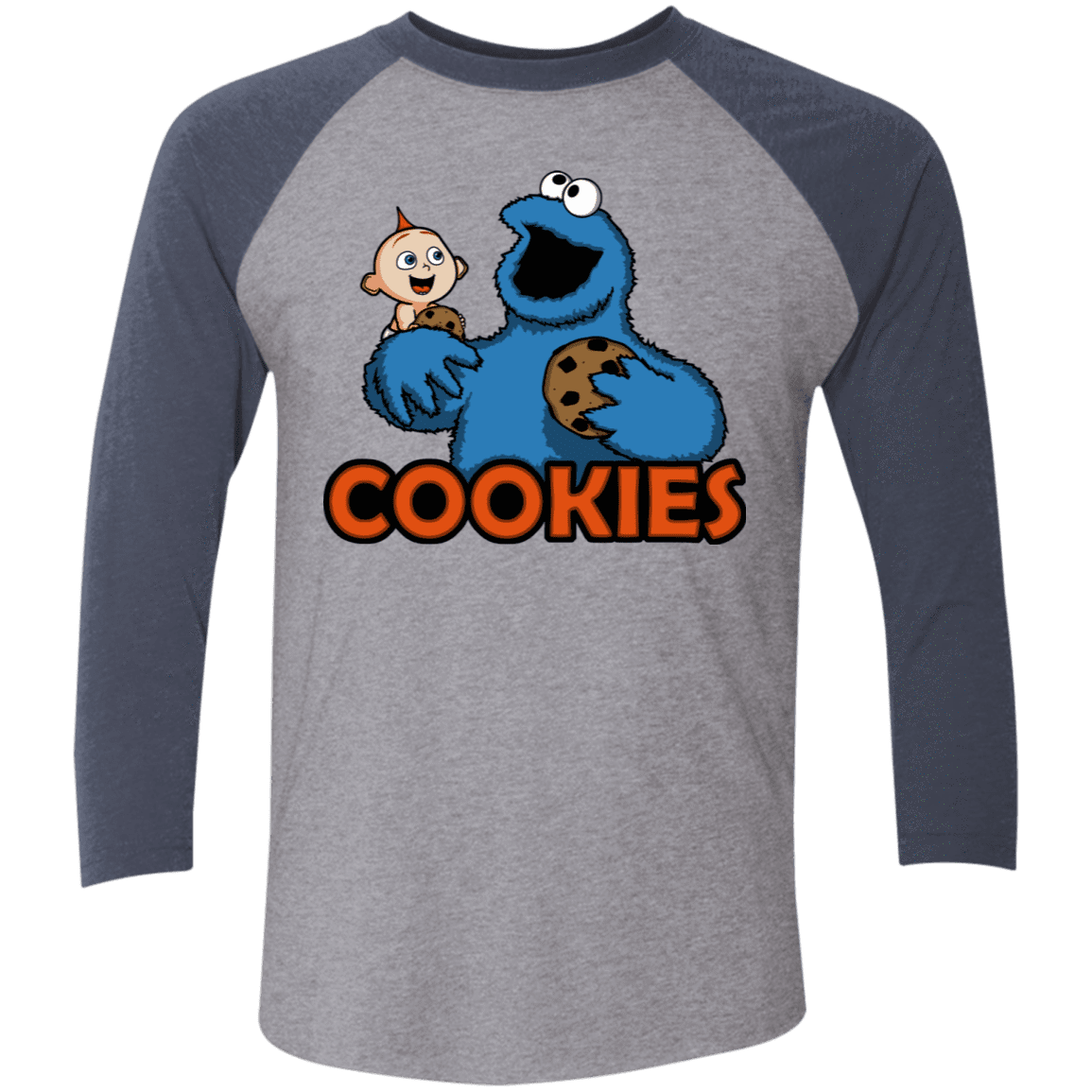 T-Shirts Premium Heather/Vintage Navy / X-Small Cookies Men's Triblend 3/4 Sleeve