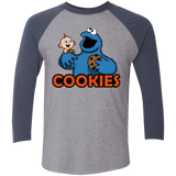 T-Shirts Premium Heather/Vintage Navy / X-Small Cookies Men's Triblend 3/4 Sleeve