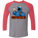 T-Shirts Premium Heather/Vintage Red / X-Small Cookies Men's Triblend 3/4 Sleeve