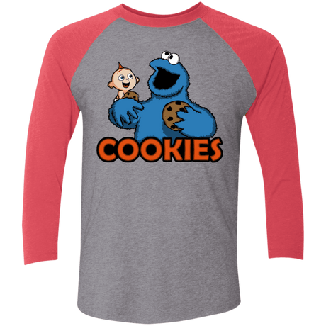 T-Shirts Premium Heather/Vintage Red / X-Small Cookies Men's Triblend 3/4 Sleeve