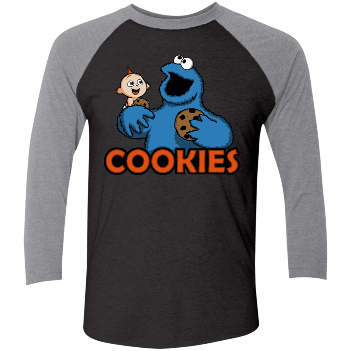 T-Shirts Vintage Black/Premium Heather / X-Small Cookies Men's Triblend 3/4 Sleeve