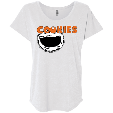 T-Shirts Heather White / X-Small Cookies! Triblend Dolman Sleeve