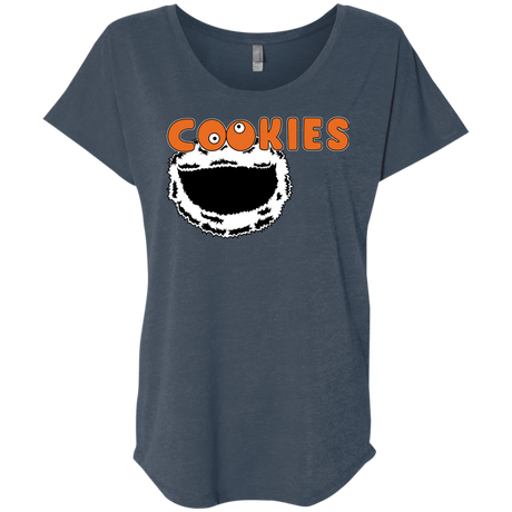 T-Shirts Indigo / X-Small Cookies! Triblend Dolman Sleeve