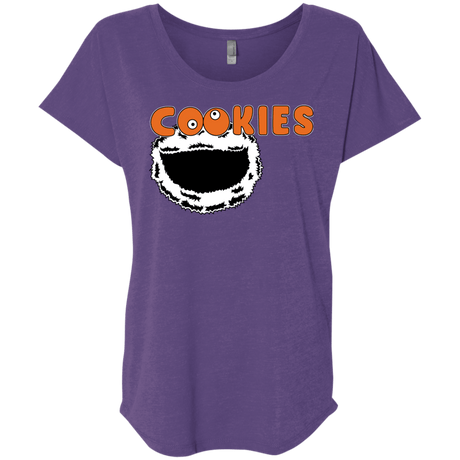 T-Shirts Purple Rush / X-Small Cookies! Triblend Dolman Sleeve