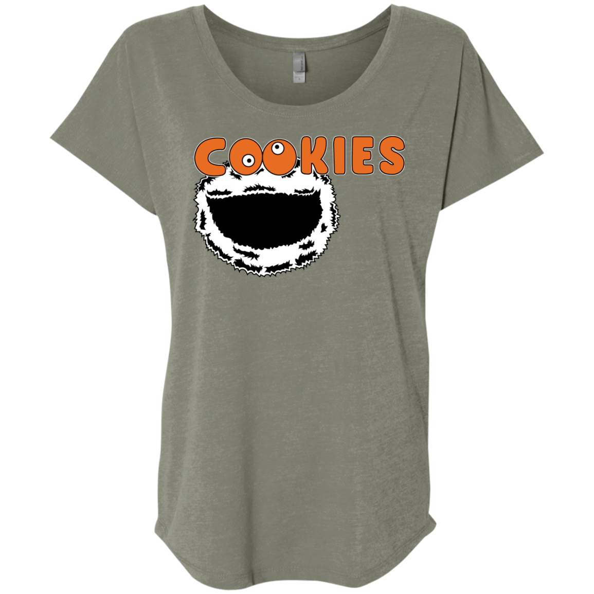 T-Shirts Venetian Grey / X-Small Cookies! Triblend Dolman Sleeve