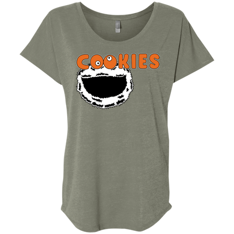 T-Shirts Venetian Grey / X-Small Cookies! Triblend Dolman Sleeve