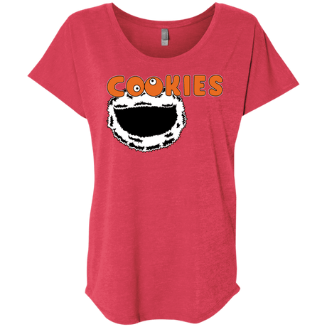 T-Shirts Vintage Red / X-Small Cookies! Triblend Dolman Sleeve