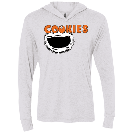T-Shirts Heather White / X-Small Cookies! Triblend Long Sleeve Hoodie Tee