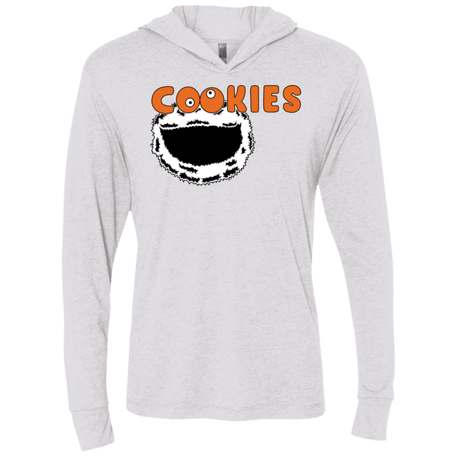 T-Shirts Heather White / X-Small Cookies! Triblend Long Sleeve Hoodie Tee