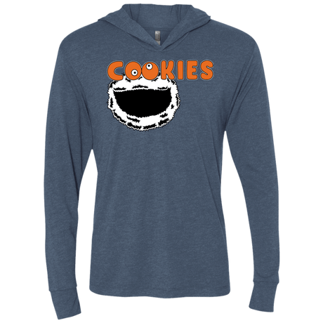 T-Shirts Indigo / X-Small Cookies! Triblend Long Sleeve Hoodie Tee