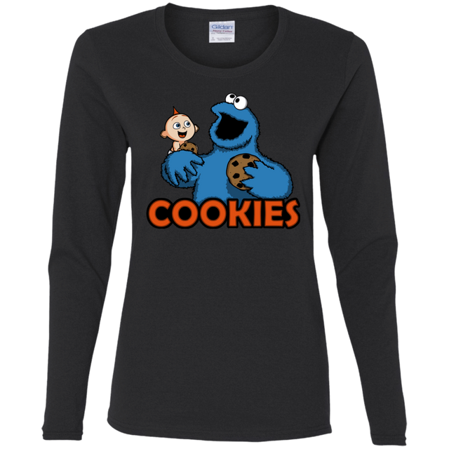 T-Shirts Black / S Cookies Women's Long Sleeve T-Shirt