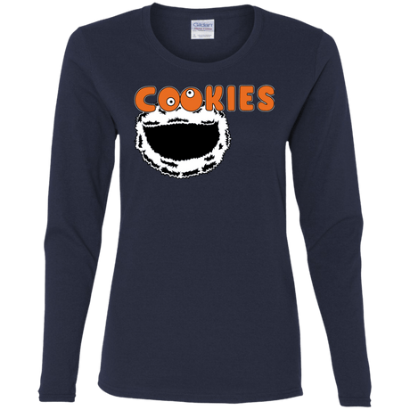 T-Shirts Navy / S Cookies! Women's Long Sleeve T-Shirt