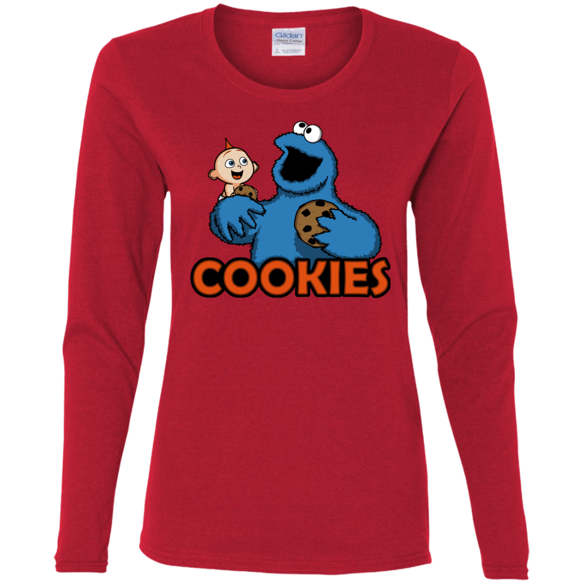 T-Shirts Red / S Cookies Women's Long Sleeve T-Shirt