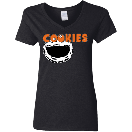 T-Shirts Black / S Cookies! Women's V-Neck T-Shirt