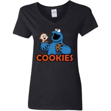 T-Shirts Black / S Cookies Women's V-Neck T-Shirt