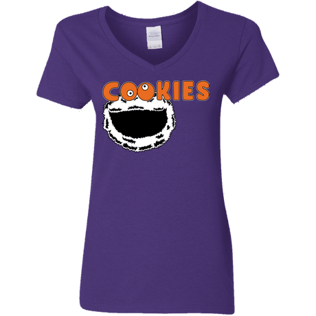 T-Shirts Purple / S Cookies! Women's V-Neck T-Shirt