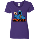 T-Shirts Purple / S Cookies Women's V-Neck T-Shirt