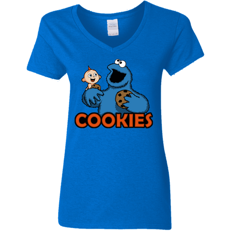 T-Shirts Royal / S Cookies Women's V-Neck T-Shirt