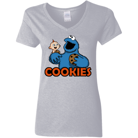 T-Shirts Sport Grey / S Cookies Women's V-Neck T-Shirt