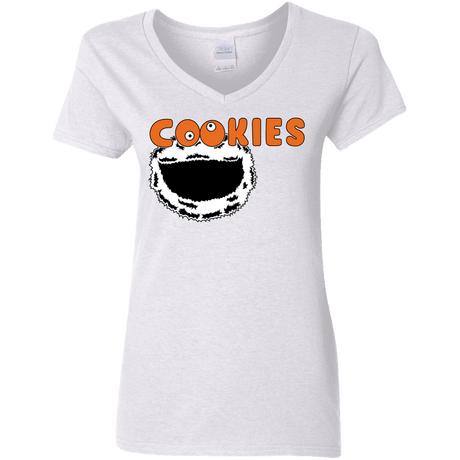 T-Shirts White / S Cookies! Women's V-Neck T-Shirt