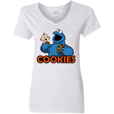 T-Shirts White / S Cookies Women's V-Neck T-Shirt