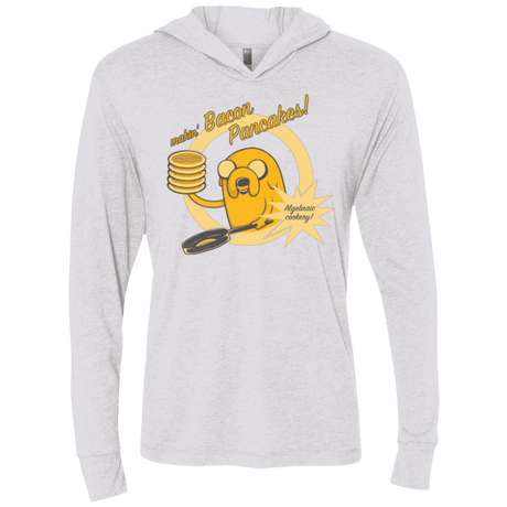 T-Shirts Heather White / X-Small Cooking Time Triblend Long Sleeve Hoodie Tee