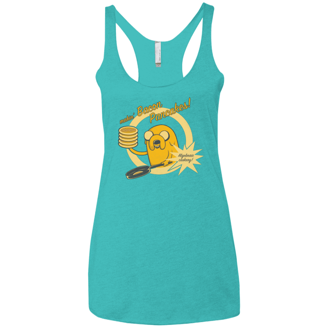 T-Shirts Tahiti Blue / X-Small Cooking Time Women's Triblend Racerback Tank