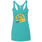 T-Shirts Tahiti Blue / X-Small Cooking Time Women's Triblend Racerback Tank