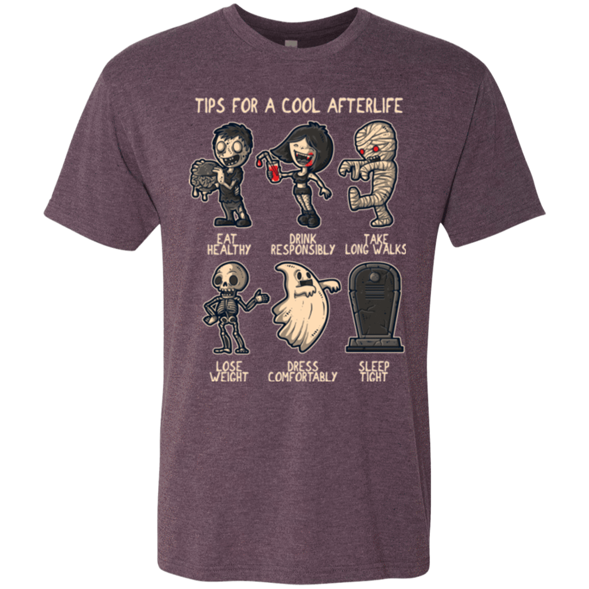 T-Shirts Vintage Purple / Small Cool Afterlife Men's Triblend T-Shirt