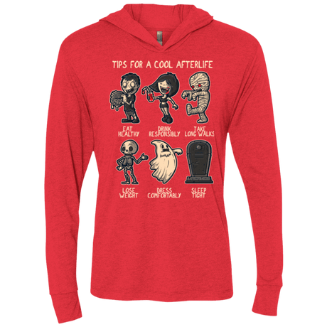 T-Shirts Vintage Red / X-Small Cool Afterlife Triblend Long Sleeve Hoodie Tee