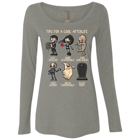 T-Shirts Venetian Grey / Small Cool Afterlife Women's Triblend Long Sleeve Shirt