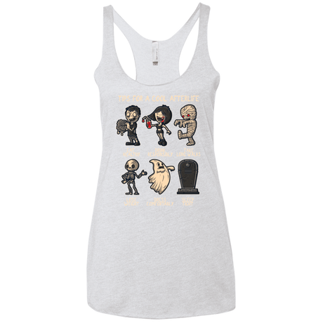 T-Shirts Heather White / X-Small Cool Afterlife Women's Triblend Racerback Tank