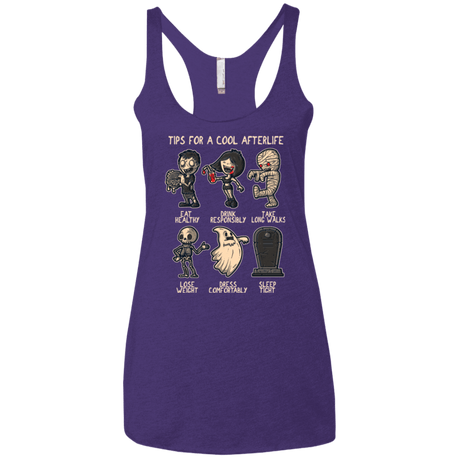 T-Shirts Purple / X-Small Cool Afterlife Women's Triblend Racerback Tank