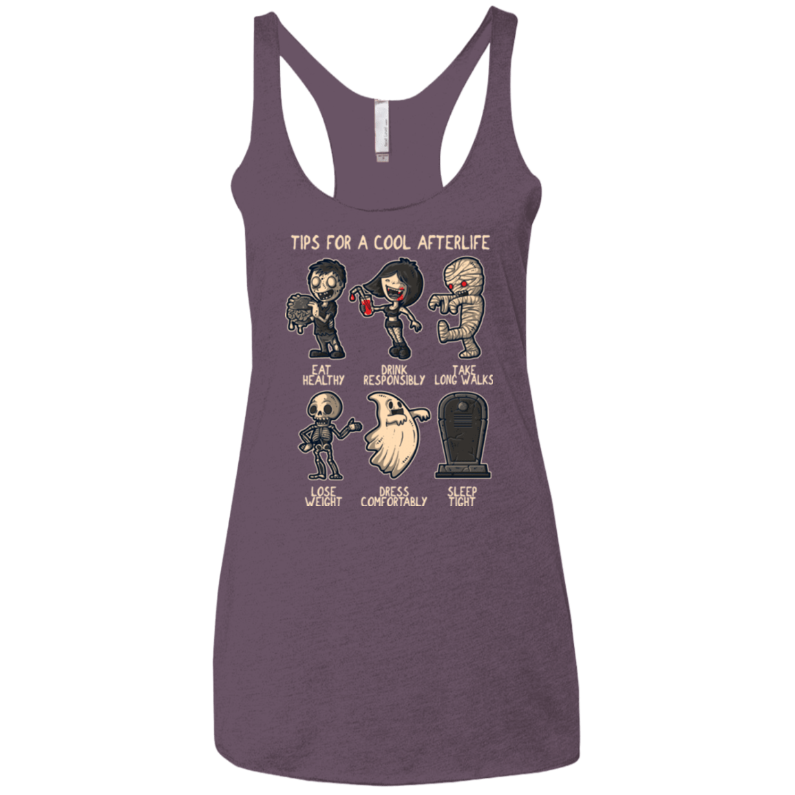 T-Shirts Vintage Purple / X-Small Cool Afterlife Women's Triblend Racerback Tank