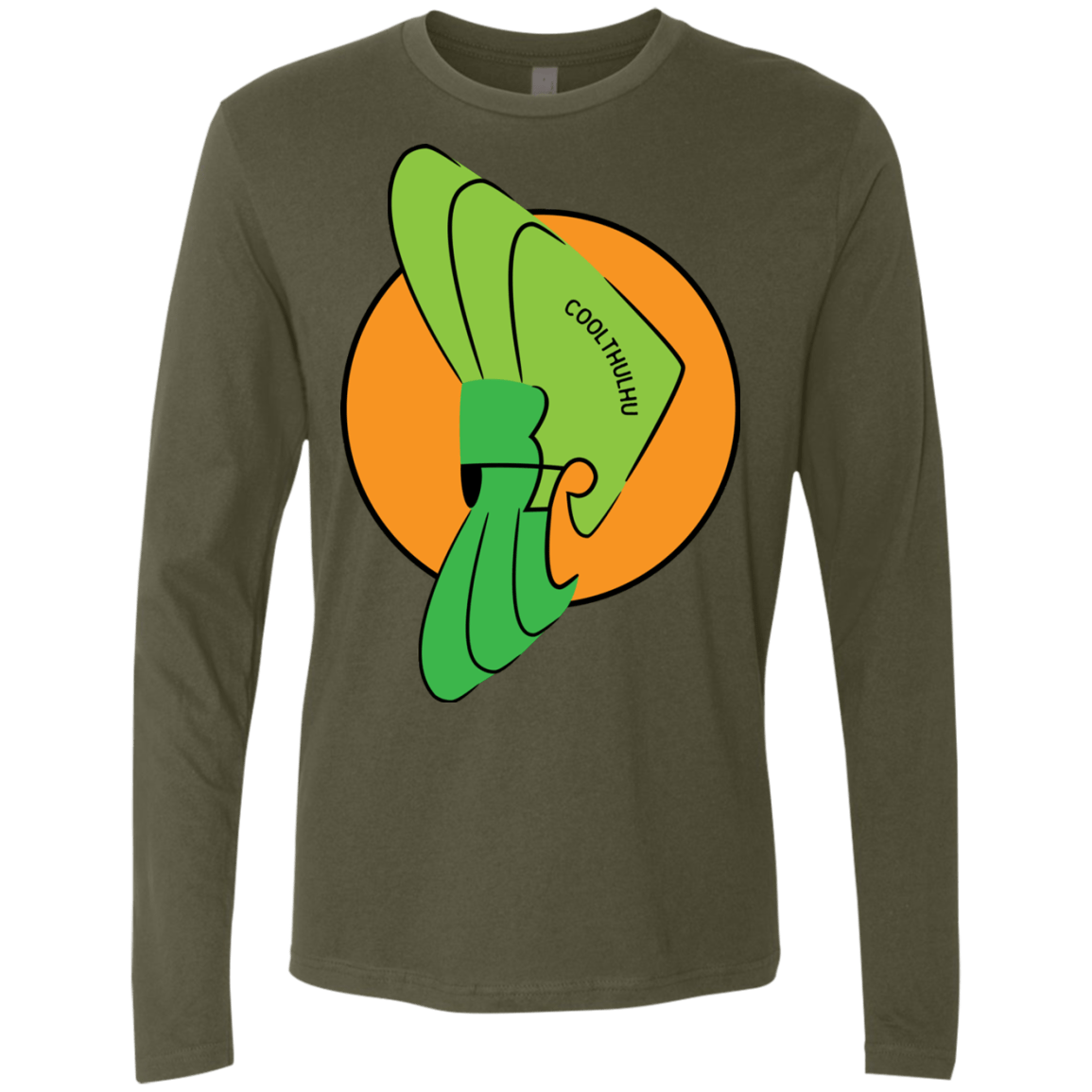 T-Shirts Military Green / S Coolthulhu Men's Premium Long Sleeve