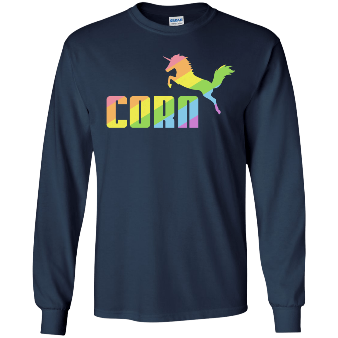 T-Shirts Navy / S Corn Men's Long Sleeve T-Shirt