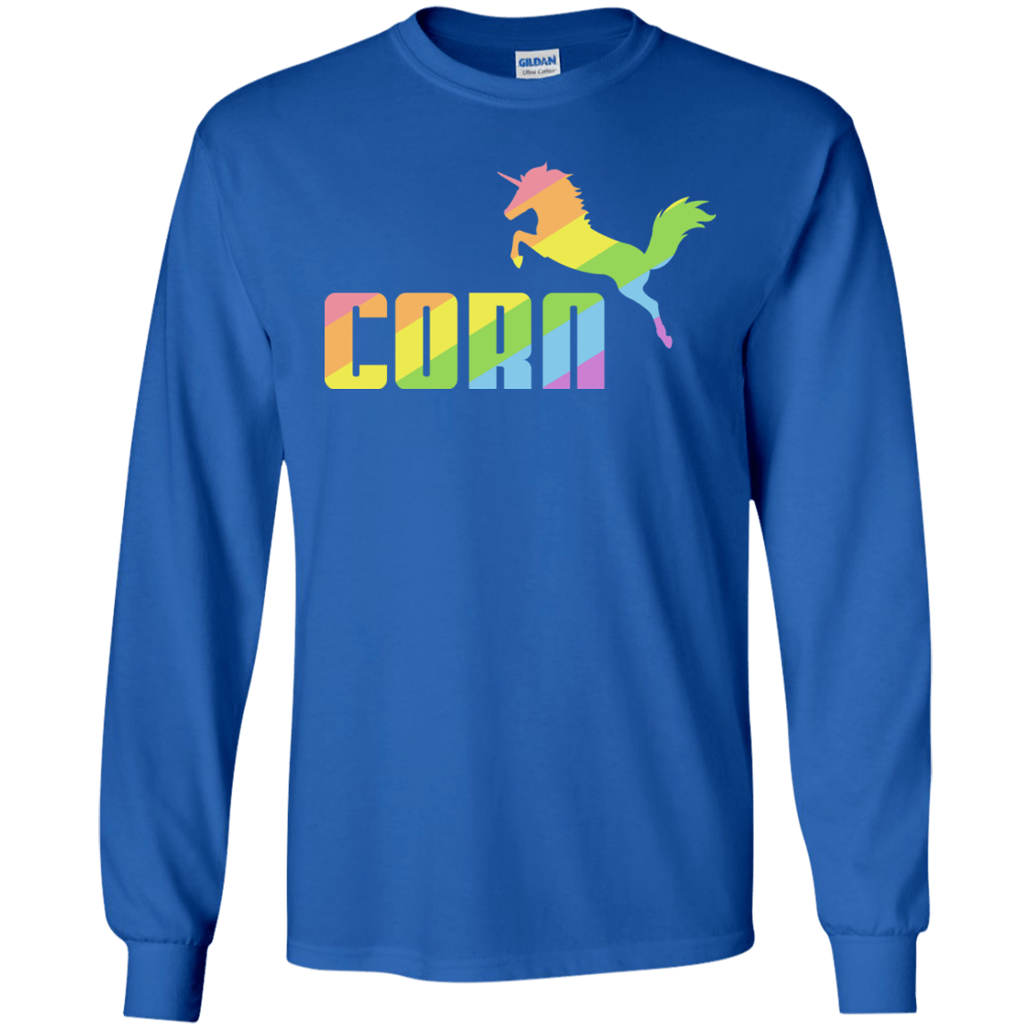 T-Shirts Royal / S Corn Men's Long Sleeve T-Shirt