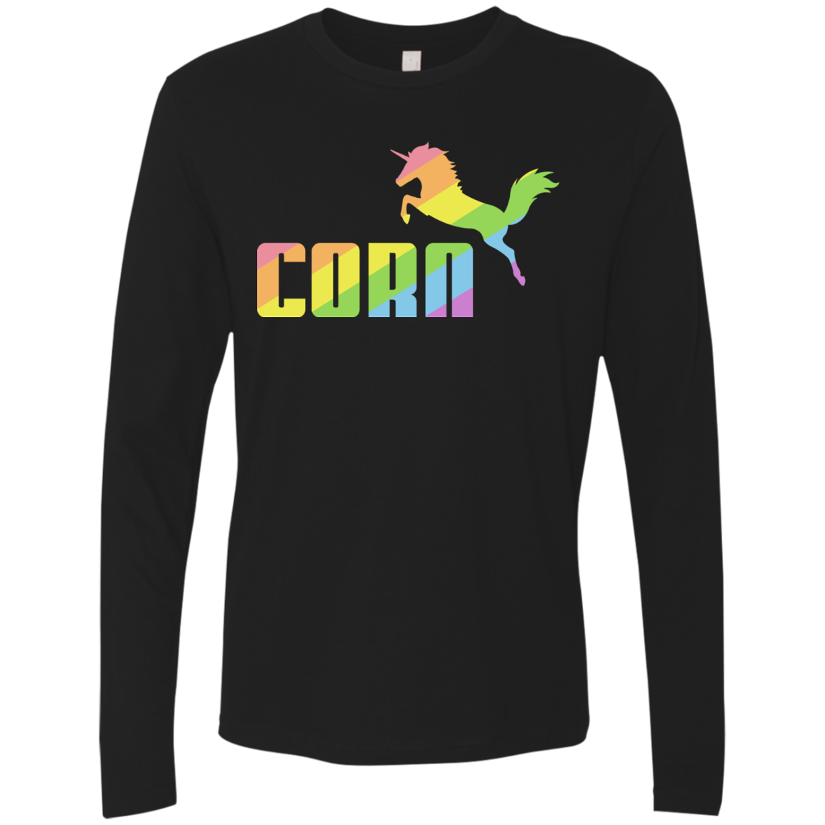 T-Shirts Black / S Corn Men's Premium Long Sleeve