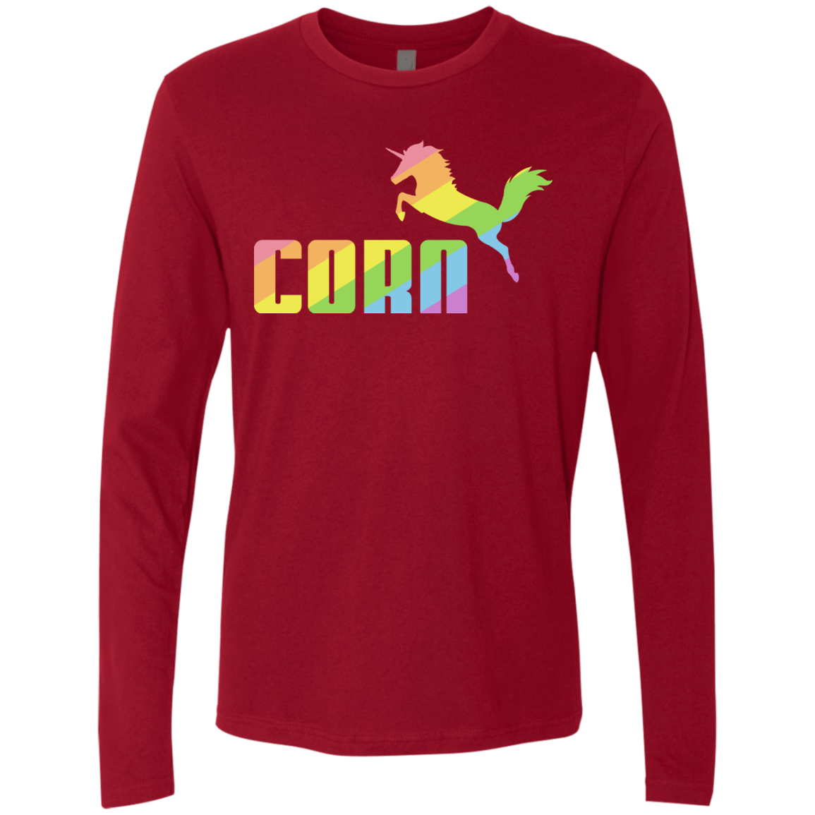 T-Shirts Cardinal / S Corn Men's Premium Long Sleeve