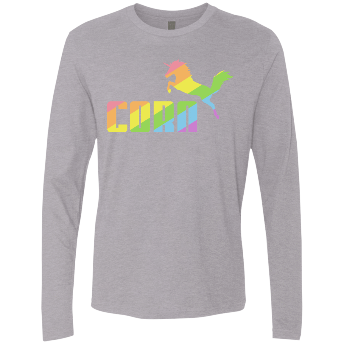 T-Shirts Heather Grey / S Corn Men's Premium Long Sleeve