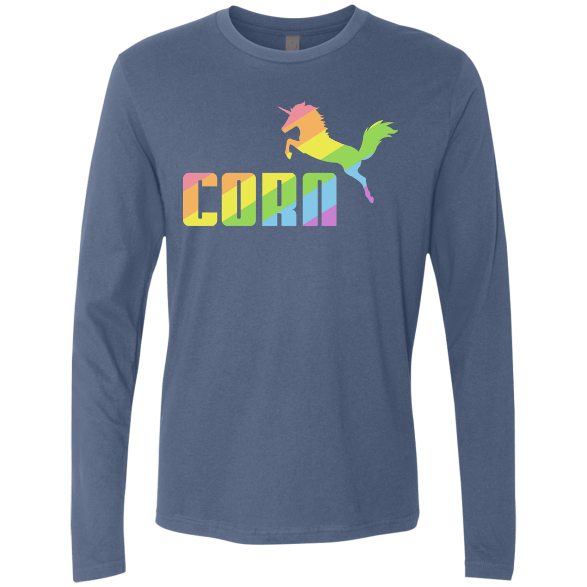 T-Shirts Indigo / S Corn Men's Premium Long Sleeve