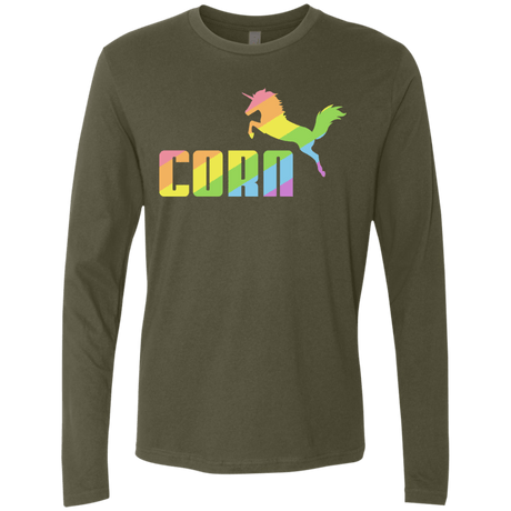 T-Shirts Military Green / S Corn Men's Premium Long Sleeve