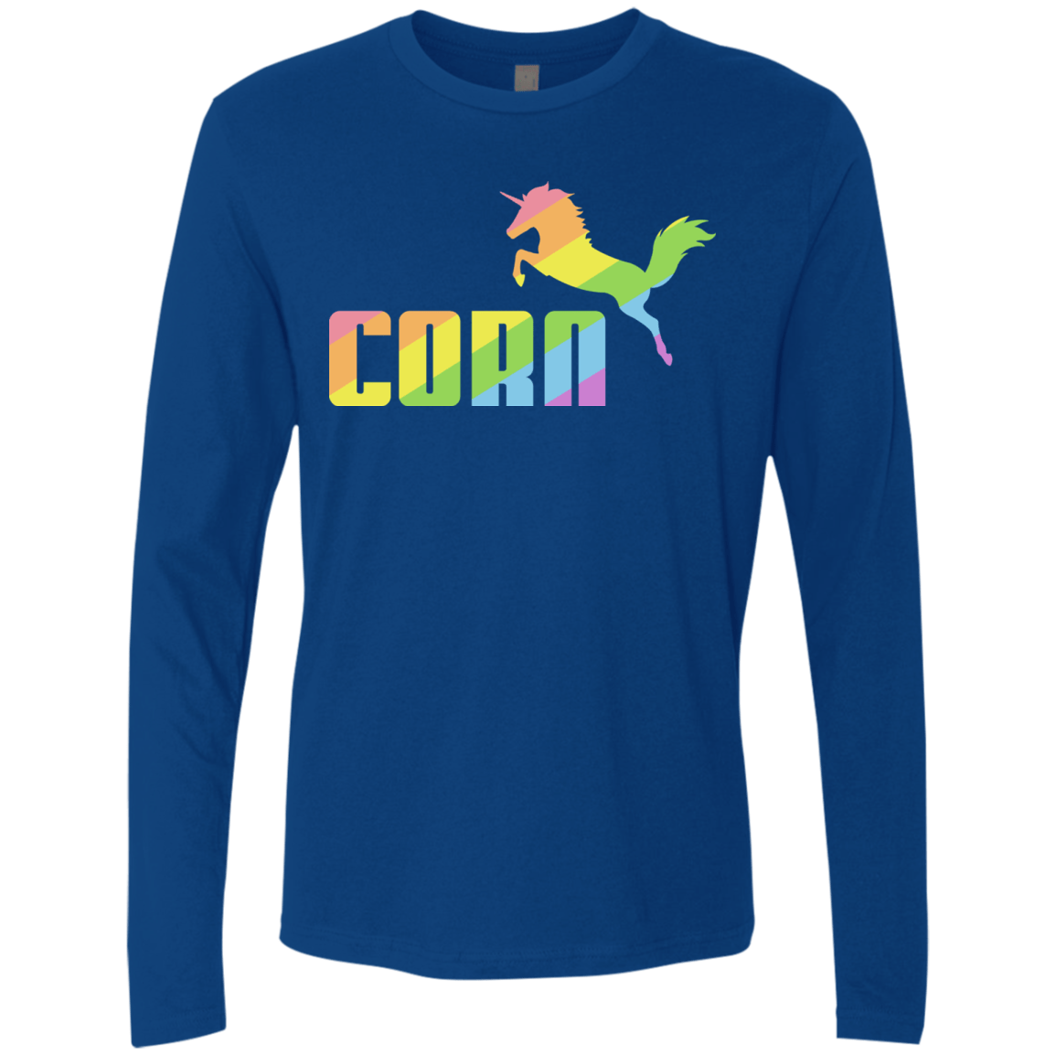 T-Shirts Royal / S Corn Men's Premium Long Sleeve