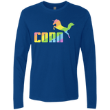 T-Shirts Royal / S Corn Men's Premium Long Sleeve